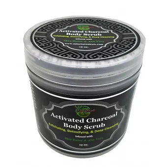 Activated Charcoal Body Scrub Infused with Shea Butter & Aloe Vera