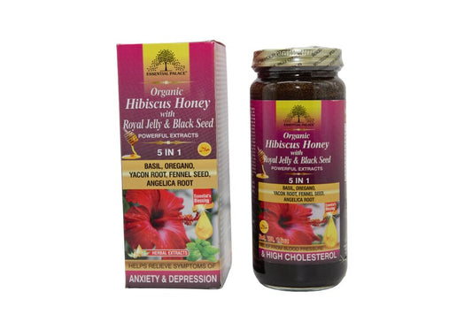 Organic Hibiscus Honey with Royal Jelly & Black Seed